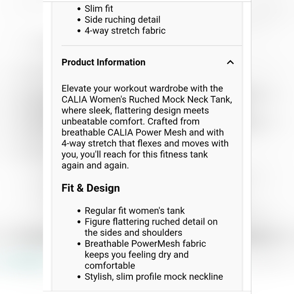 Calia Ruched Mock Neck Sleeveless Top - Picture 5 of 7